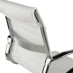 Sillón oficina de Diseño Forli, respaldo bajo, piel natural