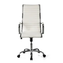 Sillón Oficina de diseño Milano, respaldo alto ecopiel