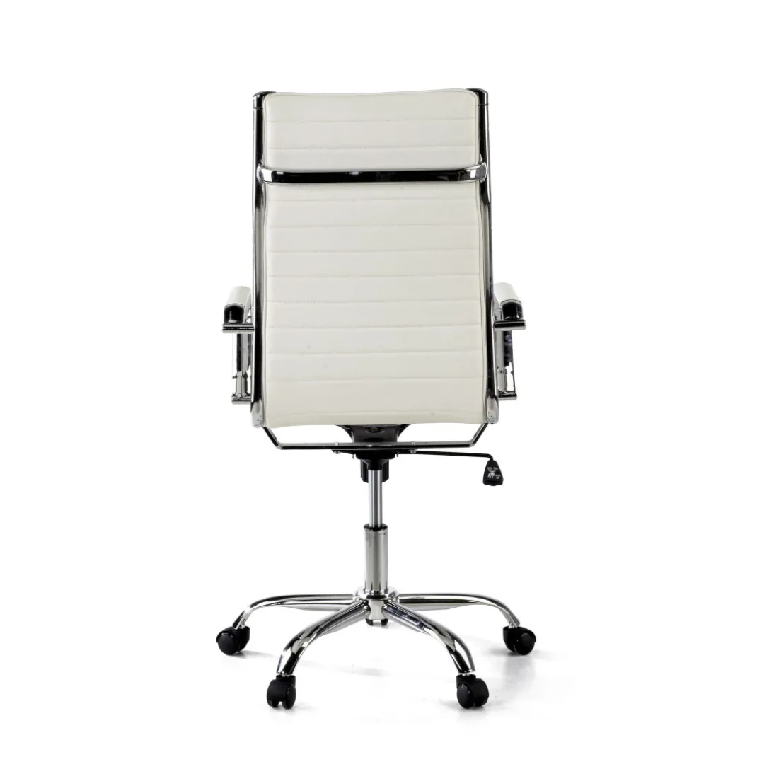 Sillón Oficina de diseño Milano, respaldo alto ecopiel