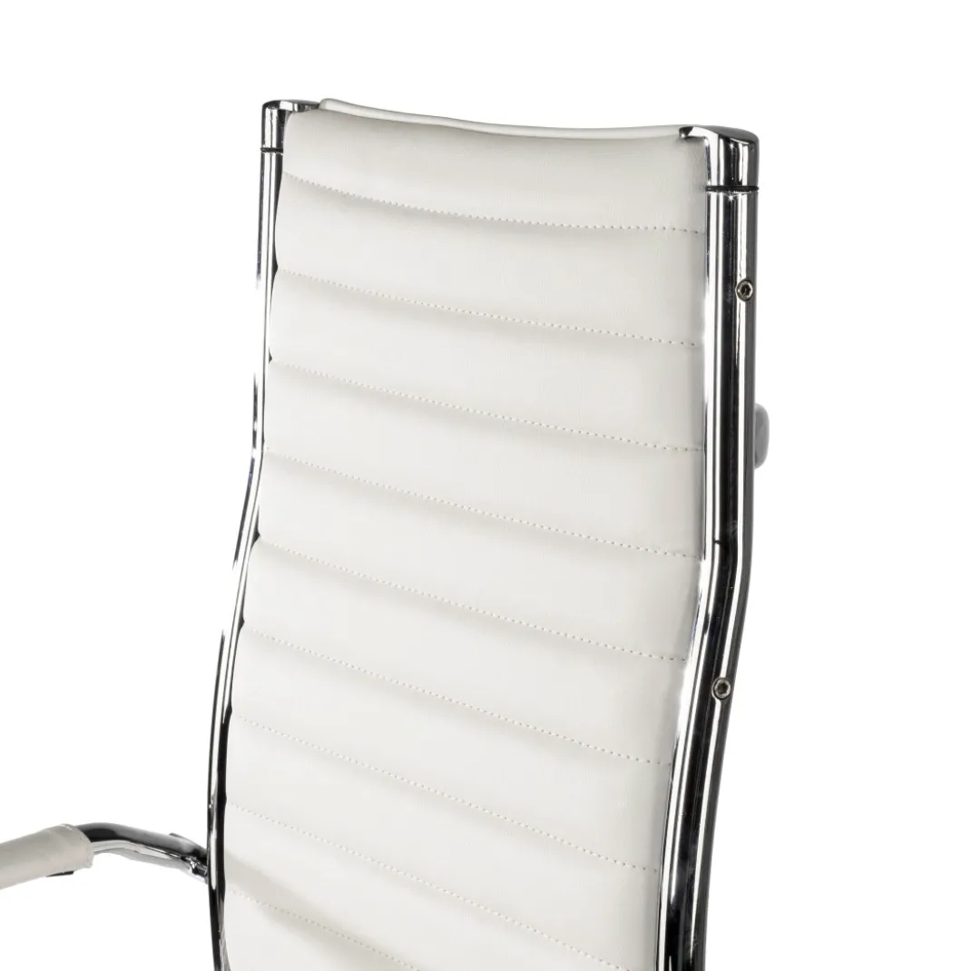 Sillón Oficina de diseño Milano, respaldo alto ecopiel