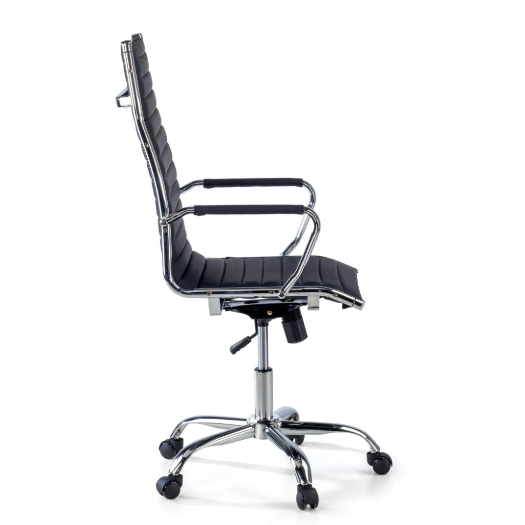 Sillón Oficina de diseño Milano, respaldo alto ecopiel