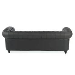 Sofa capitoné de recepción Chesterfield 3 plaza negro