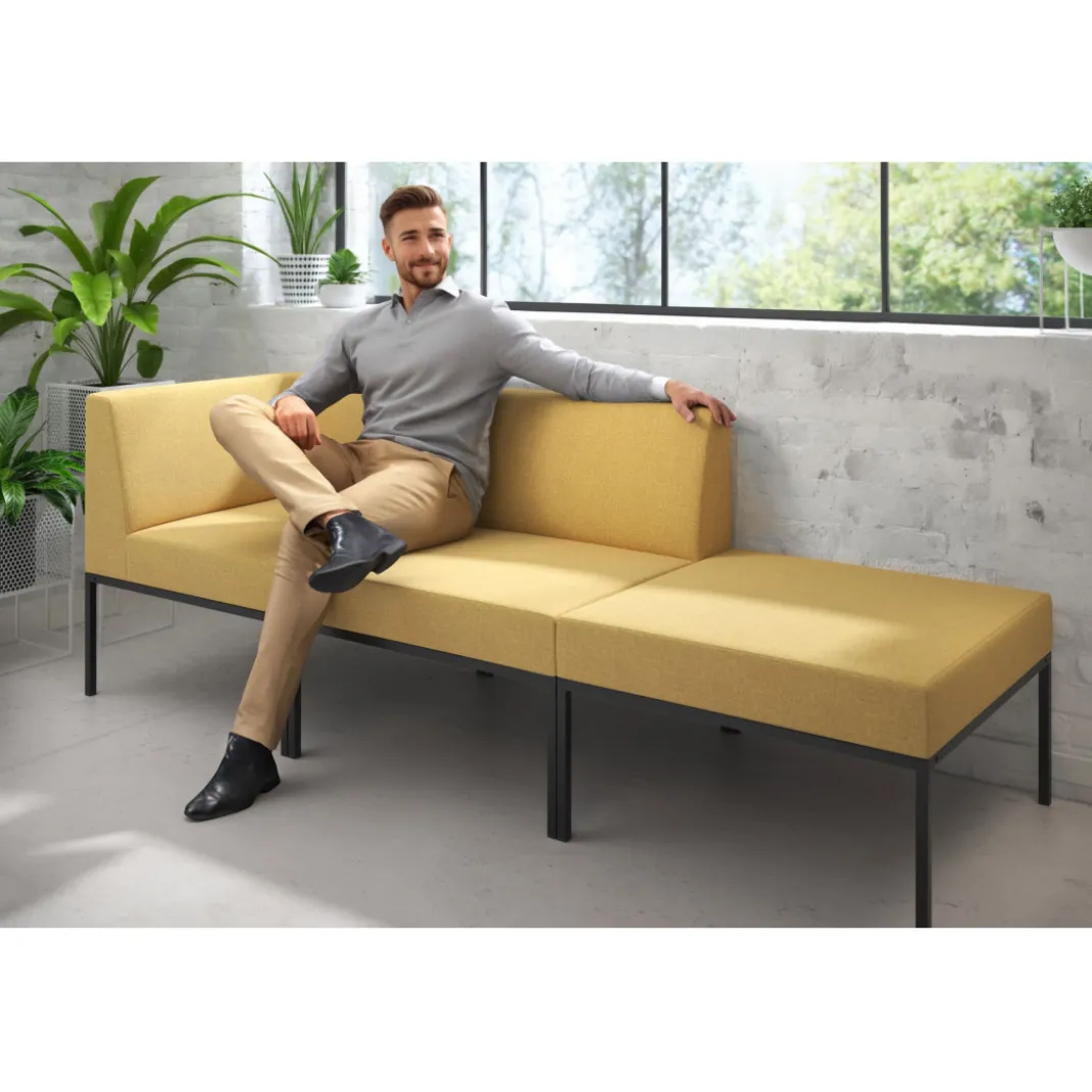 Sofa de Espera Pylos Modulo 2 asientos + Pouf
