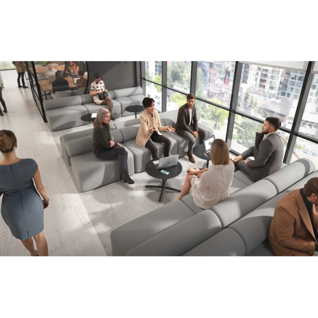 Sofa de oficina Oasis módulo recto doble 200cm