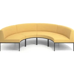Sofa de Espera Pylos Curvo, Módulo Concavo 4 asientos