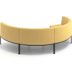 Sofa de Espera Pylos Curvo, Módulo Concavo 4 asientos