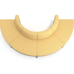 Sofa de Espera Pylos Curvo, Módulo Convexo 4 asientos