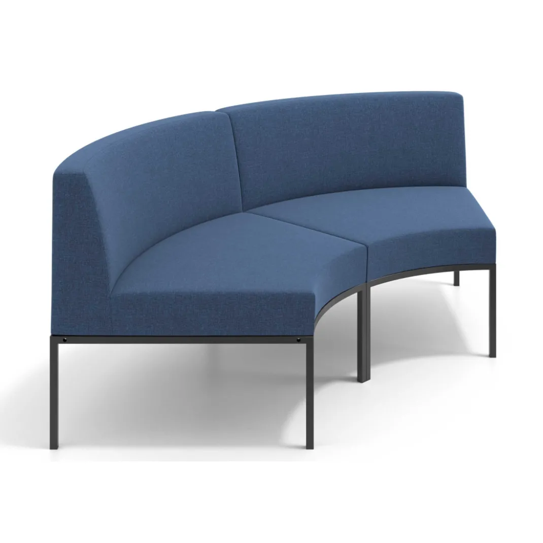 Sofa de Espera Pylos Curvo, Módulo Concavo 4 asientos