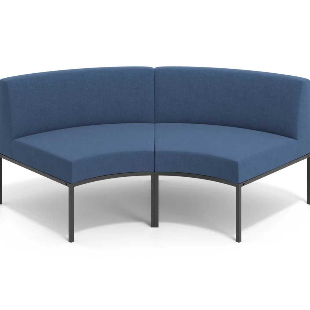 Sofa de Espera Pylos Curvo, Módulo Concavo 4 asientos