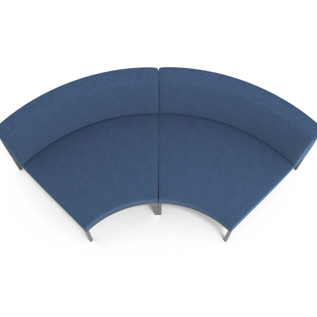 Sofa de Espera Pylos Curvo, Módulo Concavo 4 asientos