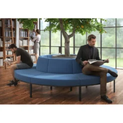 Sofa de Espera Pylos Curvo, Módulo Convexo 4 asientos