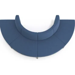 Sofa de Espera Pylos Curvo, Módulo Convexo 4 asientos