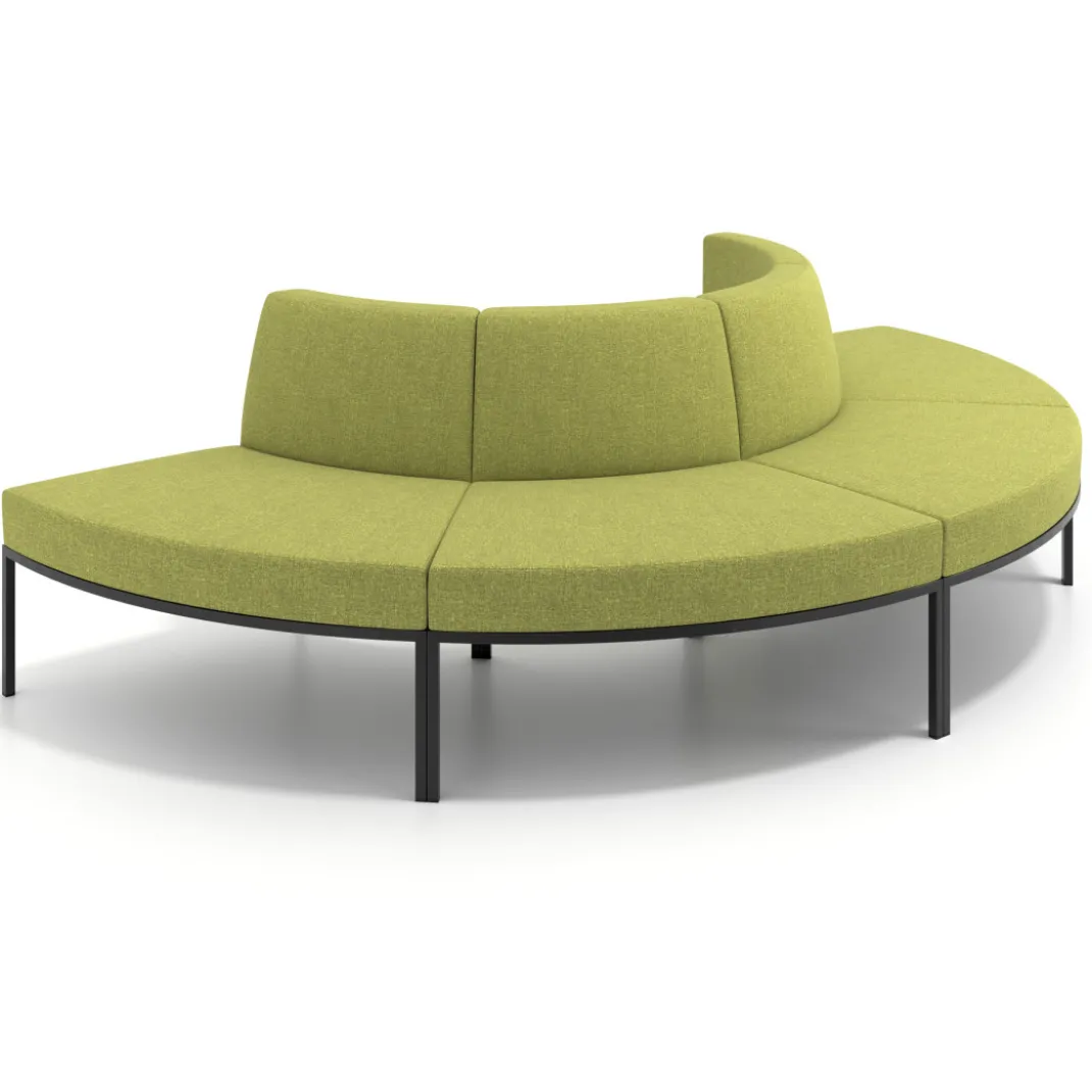 Sofa de Espera Pylos Curvo, Módulo Convexo 4 asientos