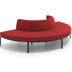 Sofa de Espera Pylos Curvo, Módulo Convexo 4 asientos
