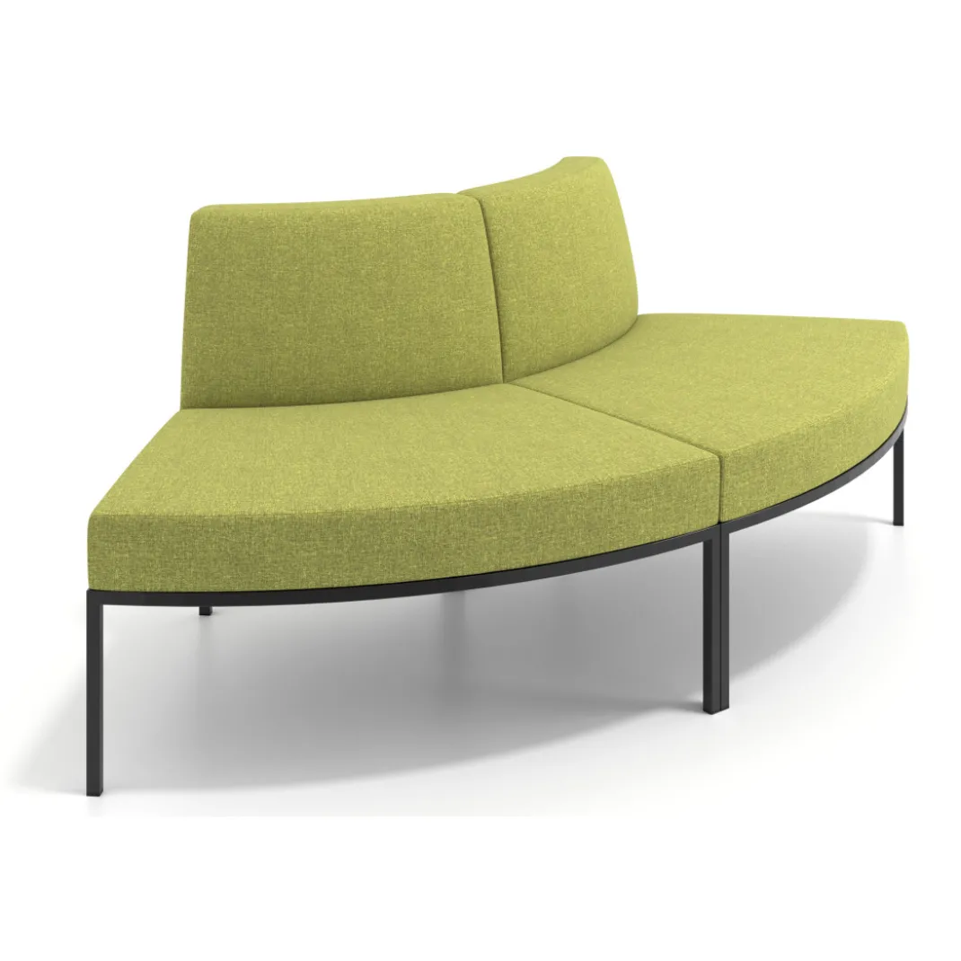 Sofa de Espera Pylos Curvo, Módulo Convexo 2 asientos