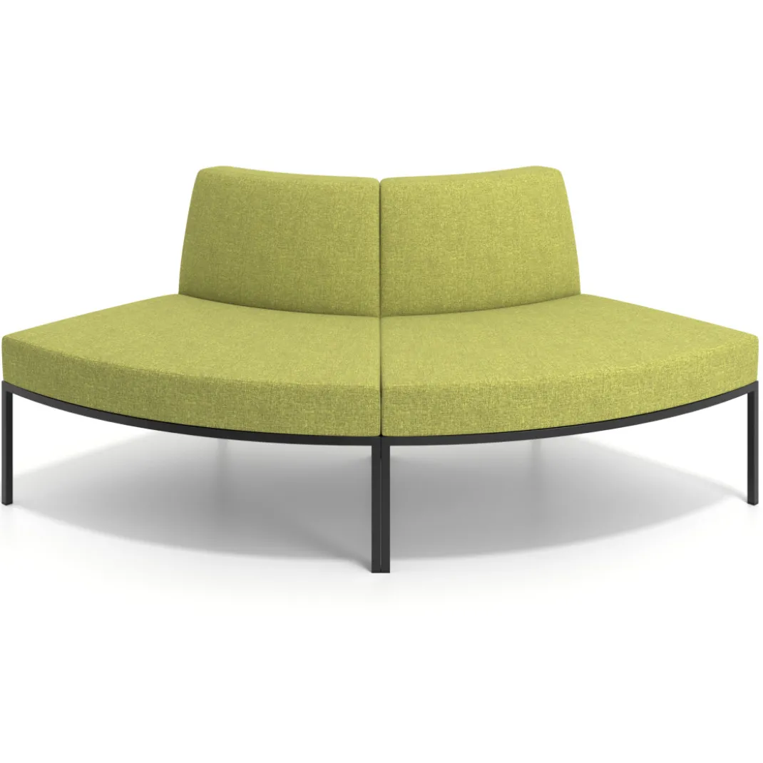 Sofa de Espera Pylos Curvo, Módulo Convexo 2 asientos