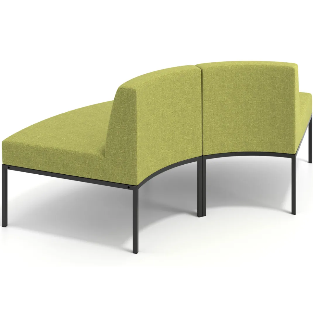 Sofa de Espera Pylos Curvo, Módulo Convexo 2 asientos