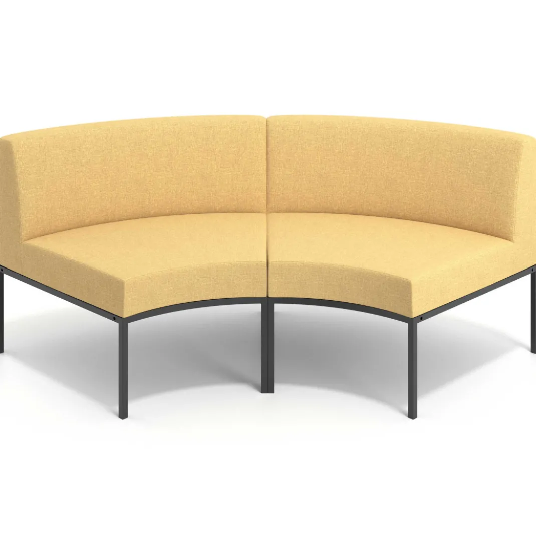 Sofa de Espera Pylos Curvo, Módulo Concavo 2 asientos