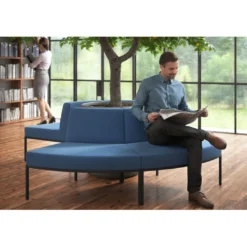 Sofa de Espera Pylos Curvo, Módulo Convexo 2 asientos