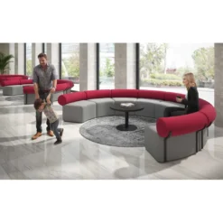 Sofa de oficina Oasis módulo concavo triple