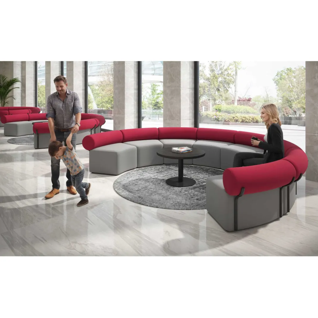 Sofa de oficina Oasis módulo concavo triple