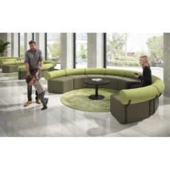 Sofa de oficina Oasis módulo concavo triple