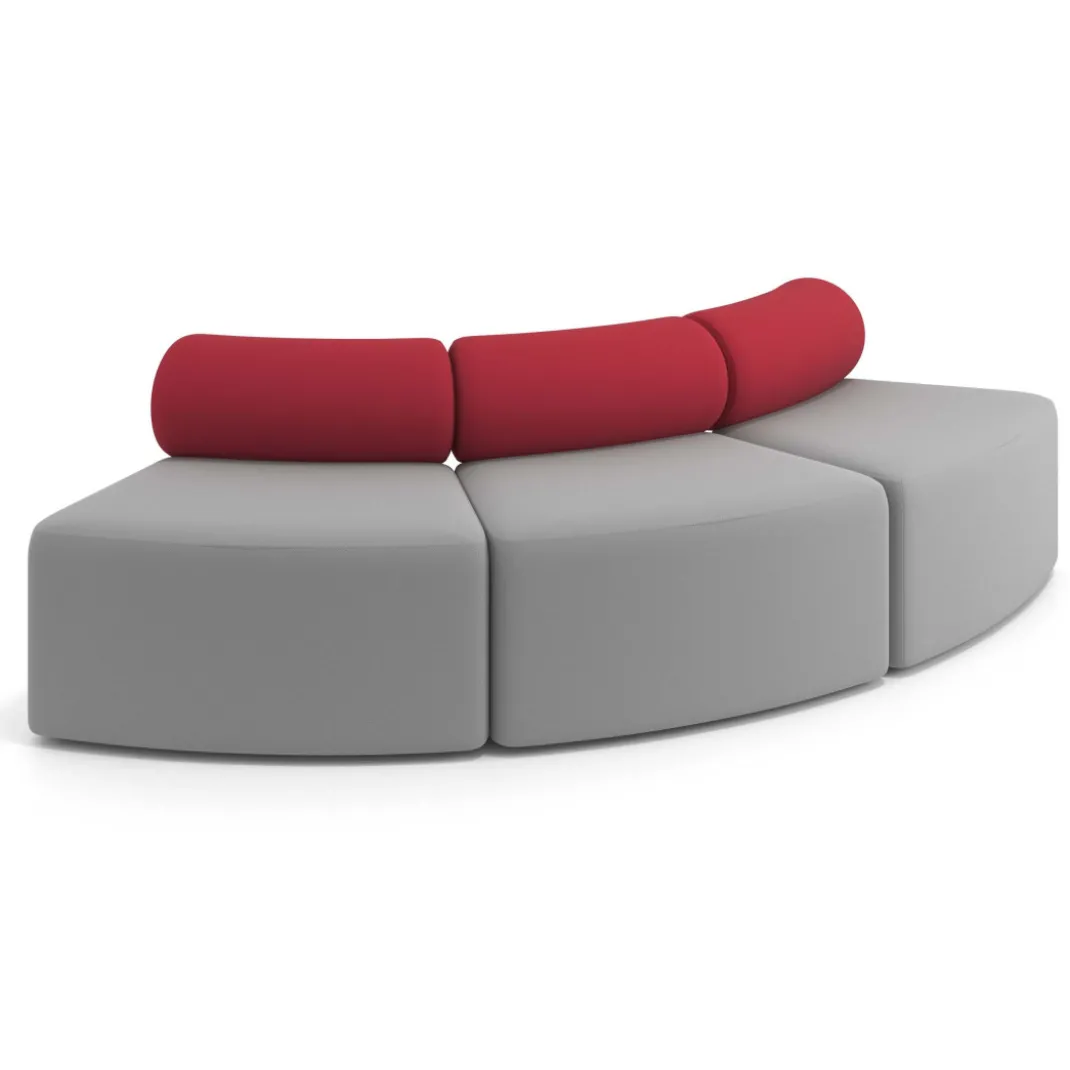Sofa de oficina Oasis módulo convexo triple