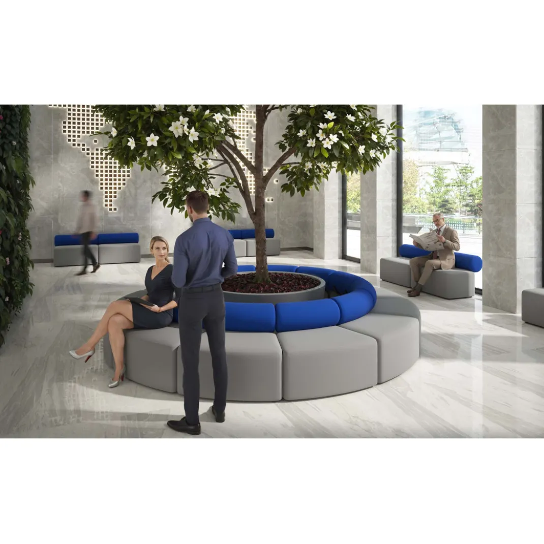 Sofa de oficina Oasis módulo convexo triple