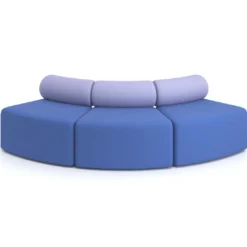 Sofa de oficina Oasis módulo convexo triple