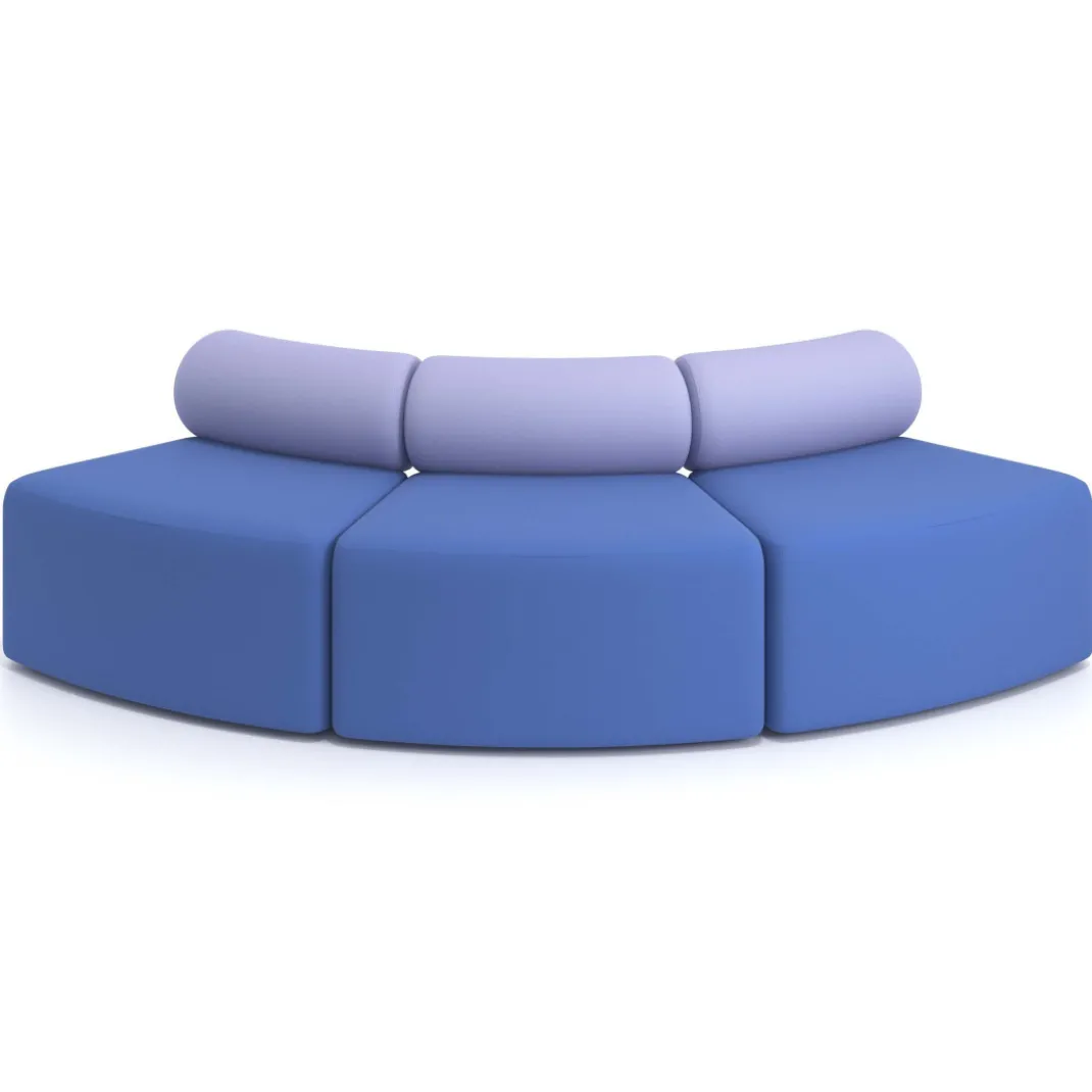 Sofa de oficina Oasis módulo convexo triple