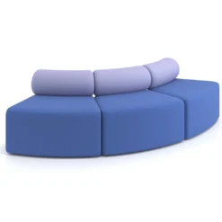 Sofa de oficina Oasis módulo convexo triple