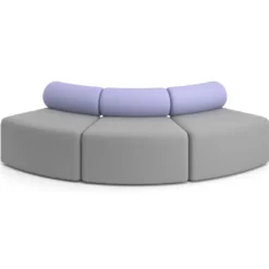 Sofa de oficina Oasis módulo convexo triple