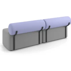 Sofa de oficina Oasis módulo recto doble 200cm