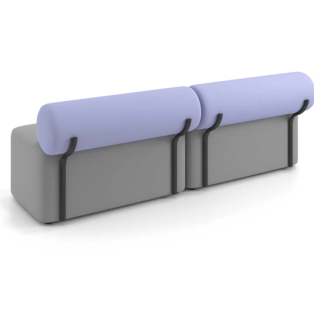 Sofa de oficina Oasis módulo recto doble 200cm