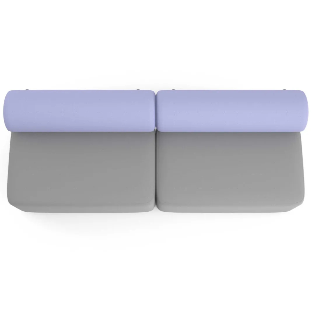 Sofa de oficina Oasis módulo recto doble 200cm