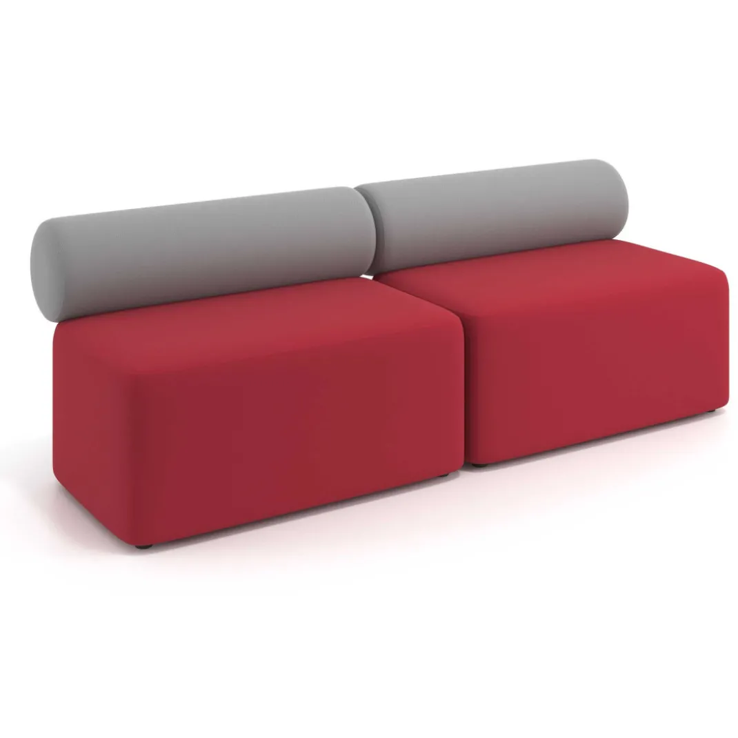 Sofa de oficina Oasis módulo recto doble 200cm