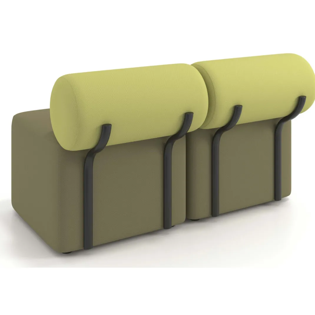 Sofa de oficina Oasis módulo recto doble 120cm