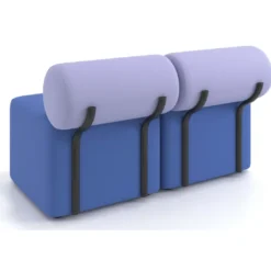 Sofa de oficina Oasis módulo recto doble 120cm