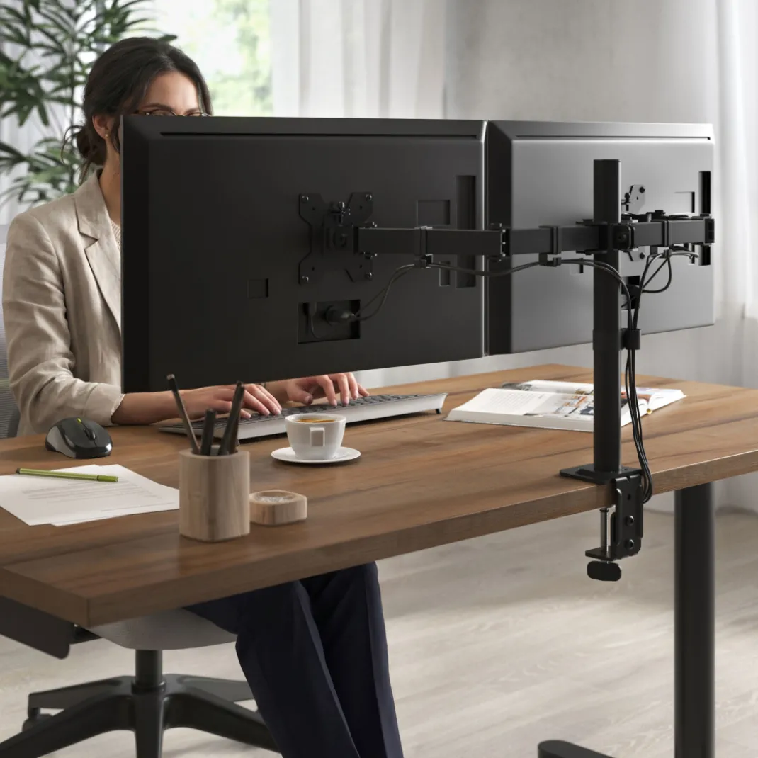 Soporte monitor columna doble, 2 pantallas
