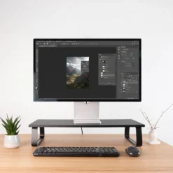 Soporte para monitor o portátil, base de acero