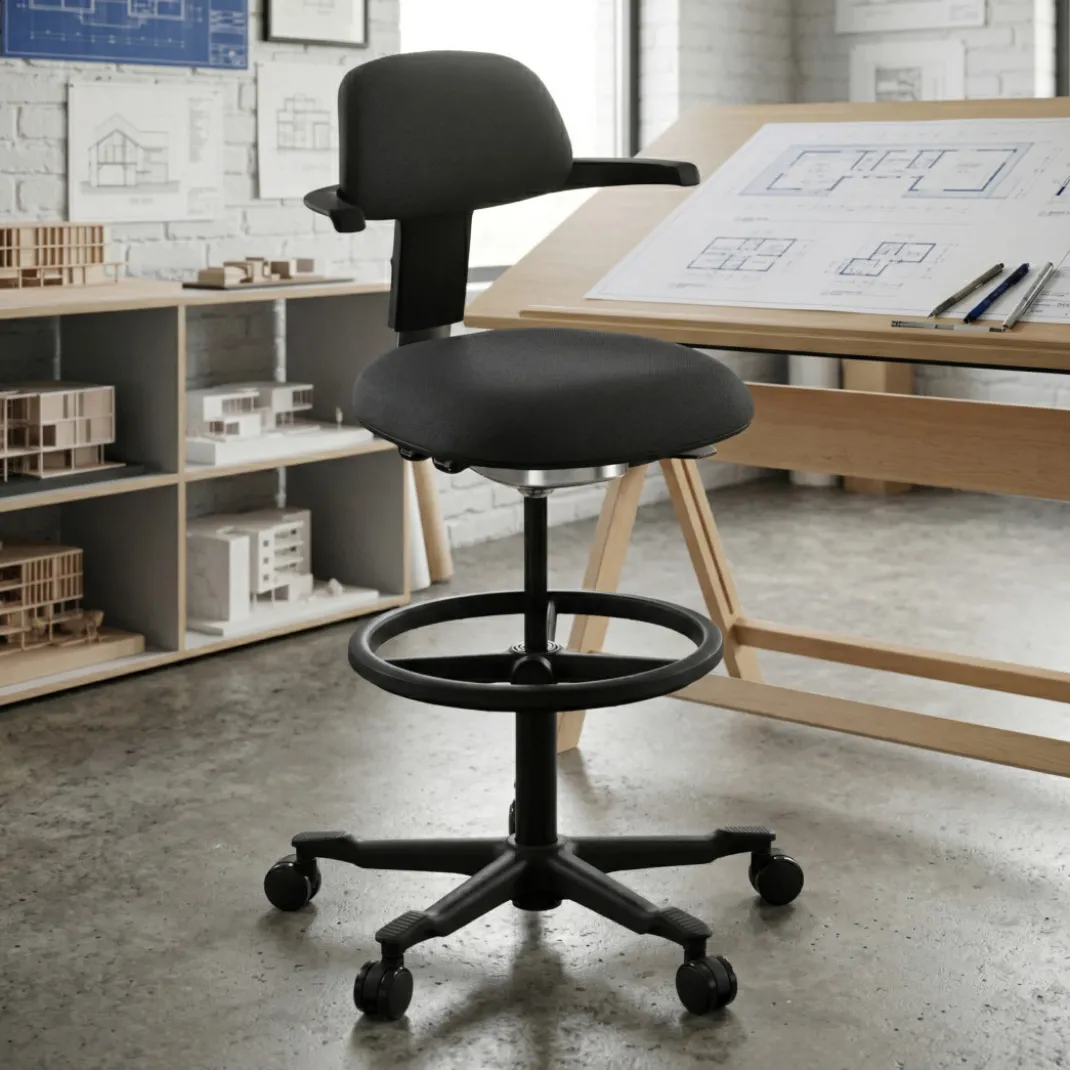 Taburete de Oficina Ergonómico erghos, asiento reclinable, giratorio