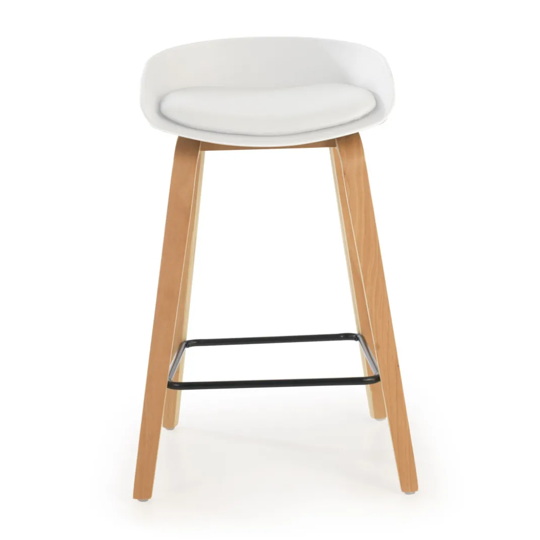 Taburete de oficina Uma, patas de madera