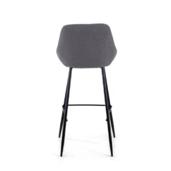 Taburete tapizado de oficina Melody, patas de metal