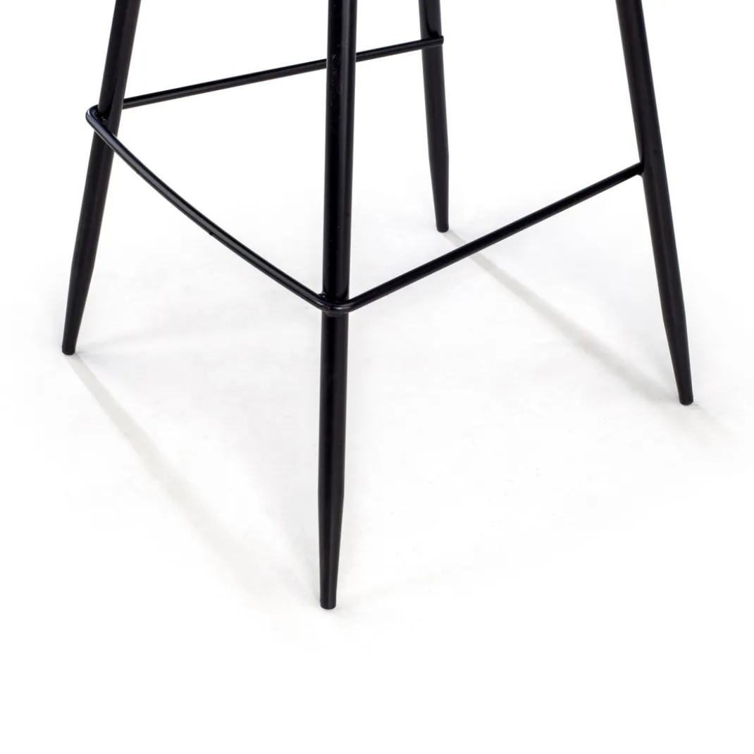Taburete tapizado de oficina Melody, patas de metal