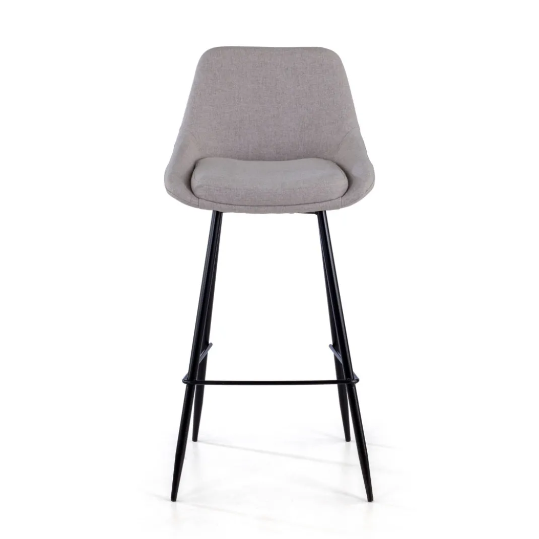 Taburete tapizado de oficina Melody, patas de metal