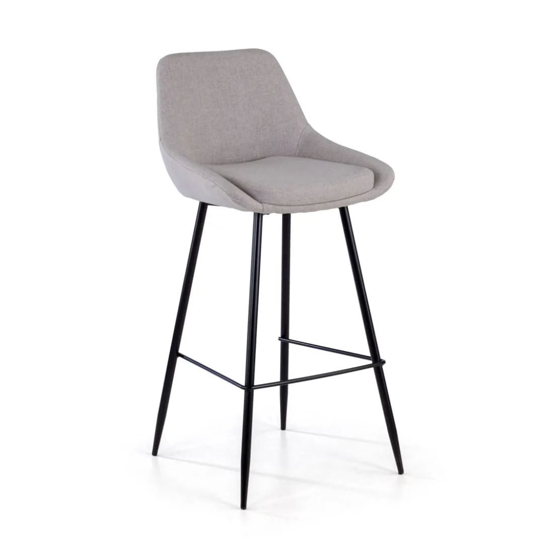 Taburete tapizado de oficina Melody, patas de metal
