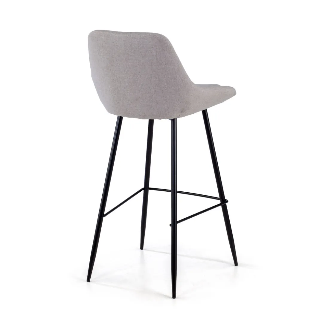 Taburete tapizado de oficina Melody, patas de metal