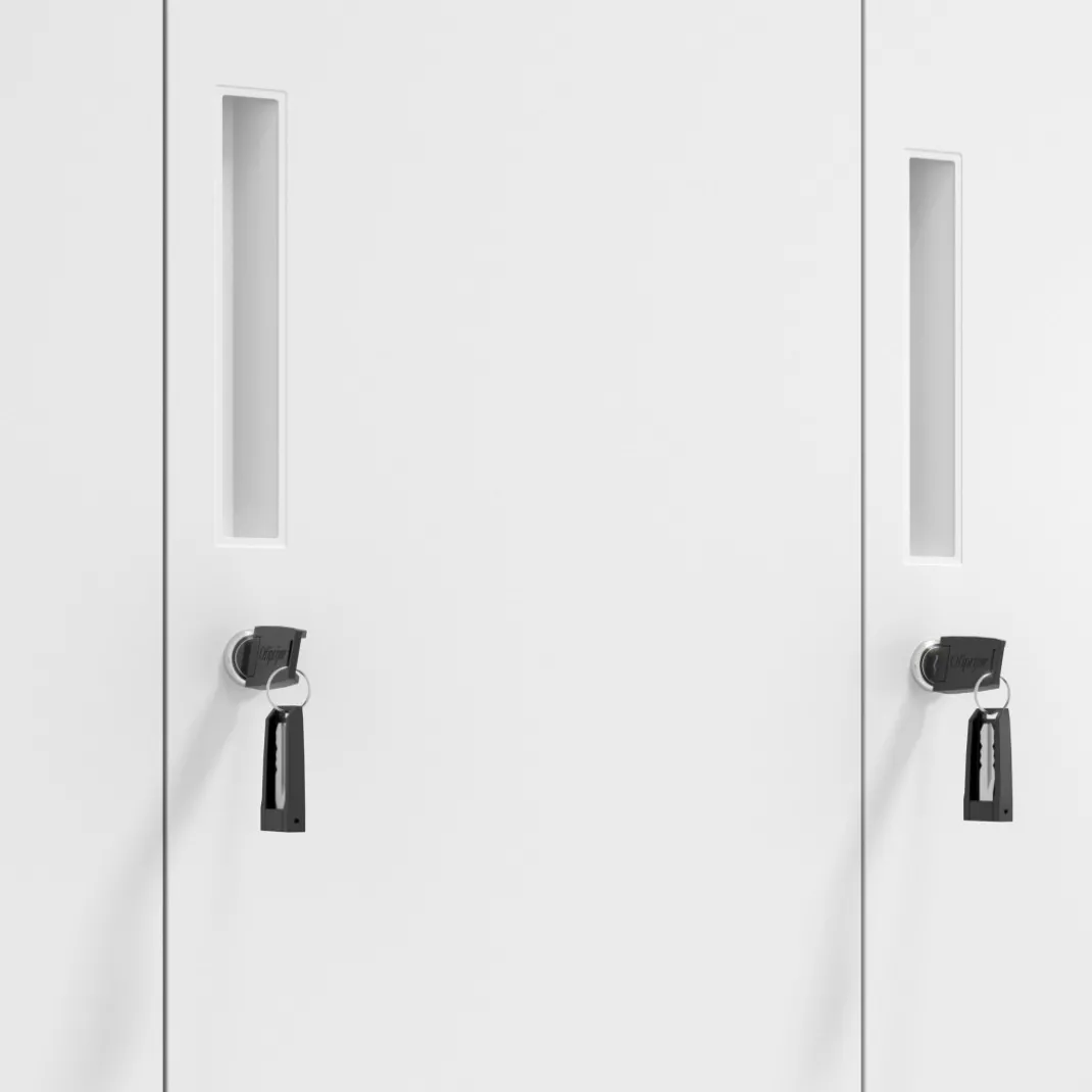 Taquilla de vestuario Strong 3 puertas 185x92cm, estructura blanca