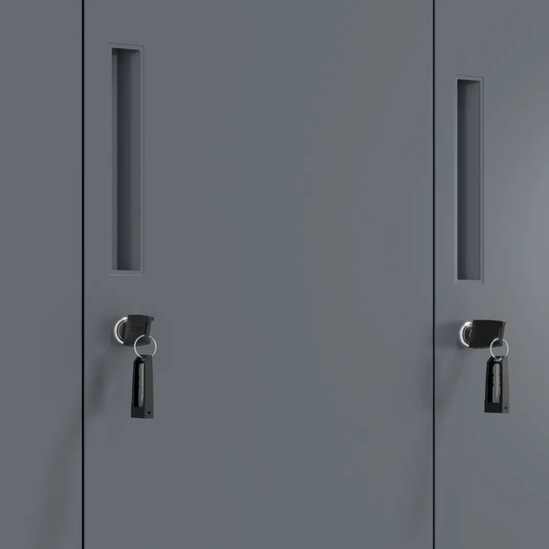 Taquilla de vestuario Strong 3 puertas 185x92cm, estructura blanca