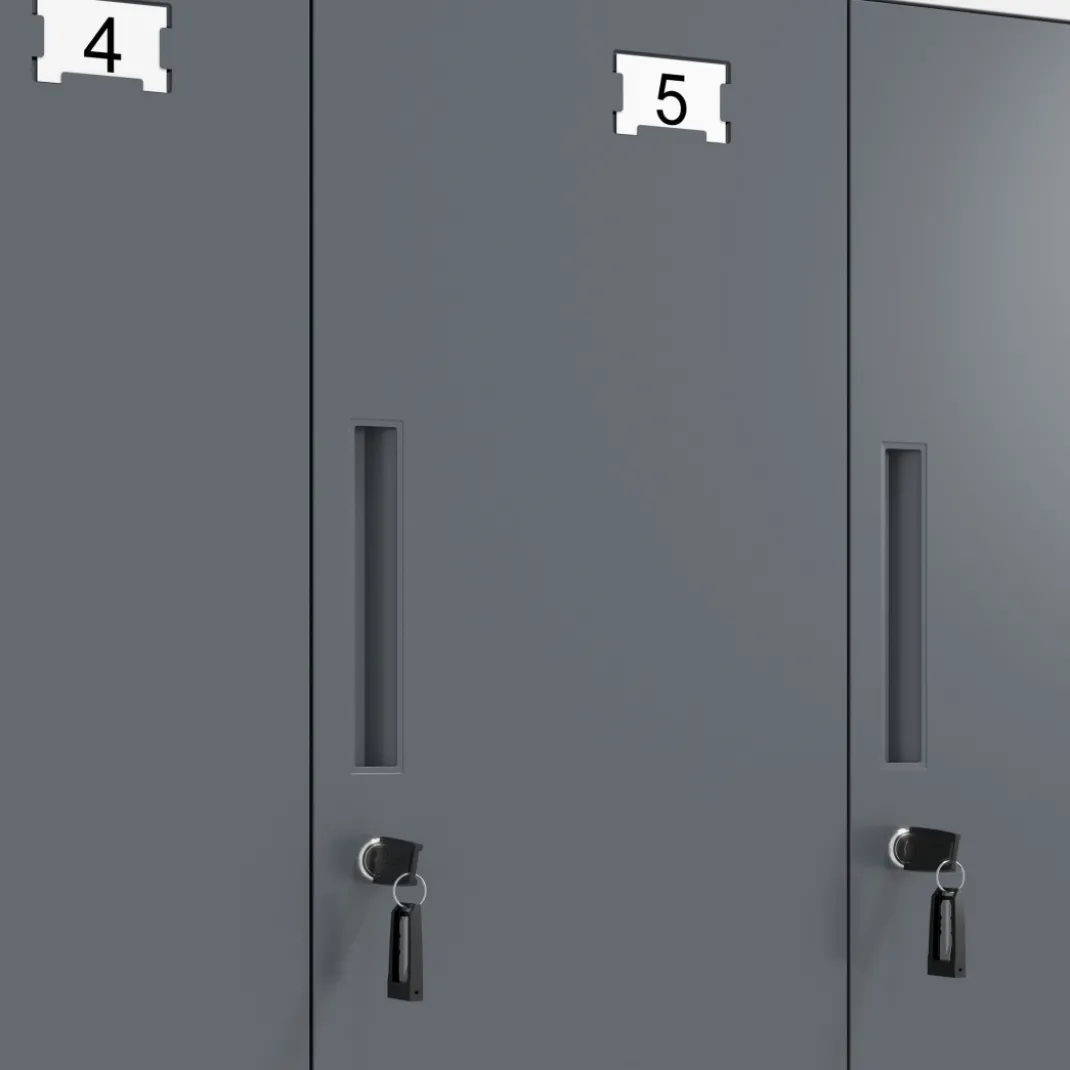 Taquilla de vestuario Strong 6 puertas 185x92cm, estructura blanca